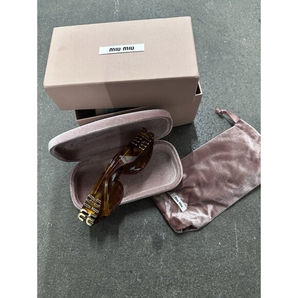 Miu Miu Glimpse Oval Logo Accented Sunglasses main image 5